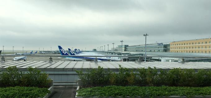 羽田空港 第2ターミナル POWER LOUNGE NORTHから見える景色