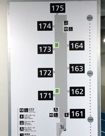 成田空港第3ターミナルのサテライトゲート番号